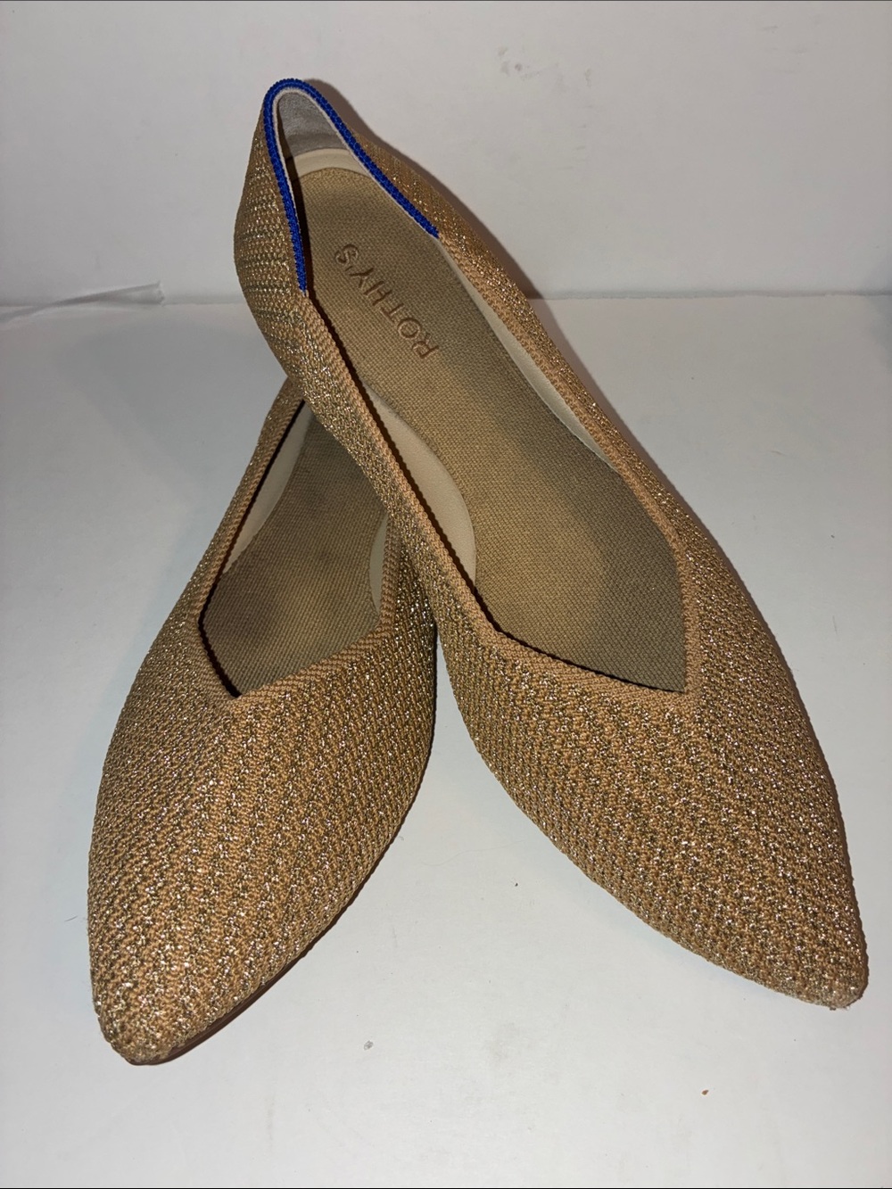 Rothy’s, Women’s 11, Gold The Point Flats